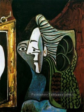 Femme au miroir 1963 cubiste Pablo Picasso Peinture à l'huile